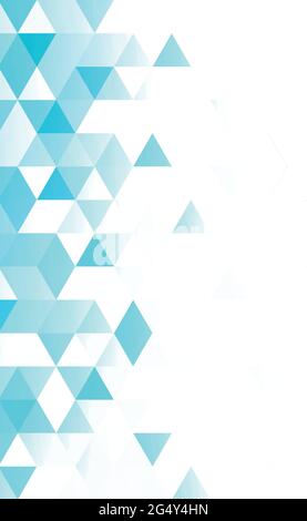 Abstract blue panoramic background made of triangles - Vector illustration Stock Vector