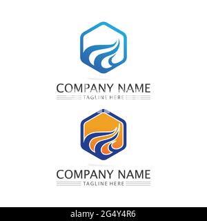 Water wave icon vector illustration design logo Stock Vector