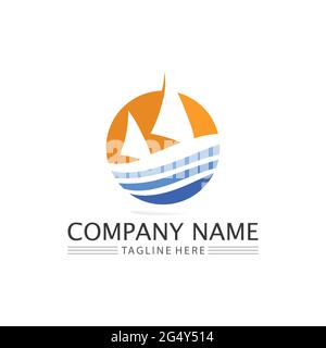 Water wave icon vector illustration design logo Stock Vector