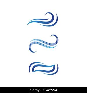 Water wave icon vector illustration design logo Stock Vector