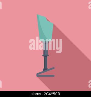 Prosthetic leg icon, flat style Stock Vector