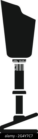 Prosthetic leg icon, simple style Stock Vector