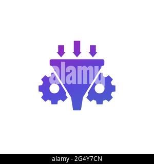 Conversion Rate Optimization Icon. Sales, Convert, Funnel. Editable ...