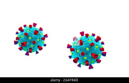 Covid 19 Virus Vector Image with pure white background Stock Vector