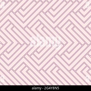 Geometric vector pattern with purple and pink arrows. Geometric modern ornament. Seamless abstract background Stock Vector