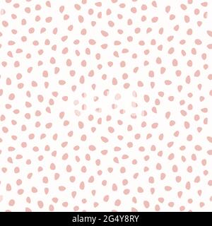 Seamless vector background with random pink elements. Abstract ornament. Dotted abstract pattern Stock Vector