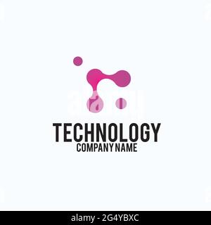 technology company logo exclusive design inspiration Stock Vector