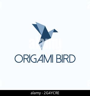 origami bird / exclusive logo design inspiration Stock Vector