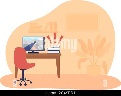 Gaming Chair Vector Flat Banner Design Red And Grey Office Chairs Work  Chairs Or Gaming Chairs With Cushions Stock Illustration - Download Image  Now - iStock