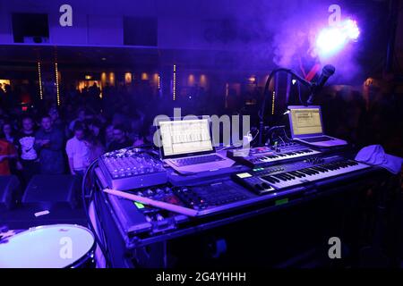 Live Music at the Brudenell Club in Hyde Park, Leeds, England. Stock Photo
