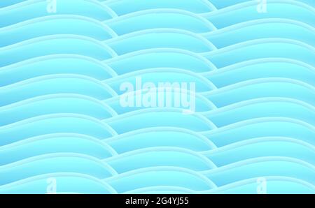 Blue abstract texture of 3d curves forming surface Stock Vector
