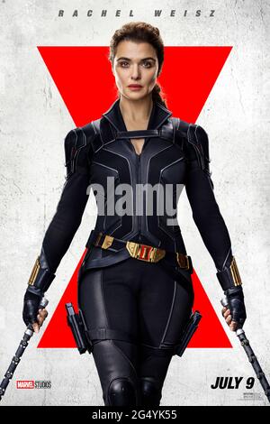 Black Widow (2020) directed by Cate Shortland and starring Rachel Weisz as Melina Vostokoff a Russian spy who has been through the Red Room's Black Widow program five times. Natasha Romanoff (aka Black Widow) gets her own Marvel Cinematic Universe film set between Captain America Civil War and Avengers Infinity War. Stock Photo