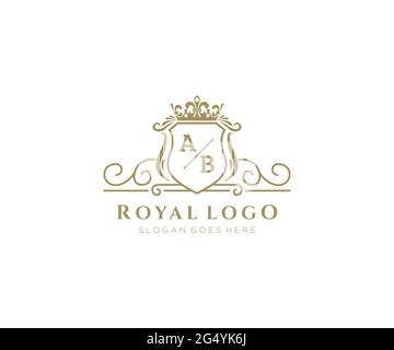 AB Letter Luxurious Brand Logo Template, for Restaurant, Royalty, Boutique,  Cafe, Hotel, Heraldic, Jewelry, Fashion and other vector illustration Stock  Vector Image & Art - Alamy