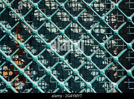 Green grid texture background Stock Photo