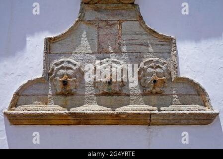 Ancient fountain built in 1753 (detail) in historical city of Ouro Preto, Brazil Stock Photo