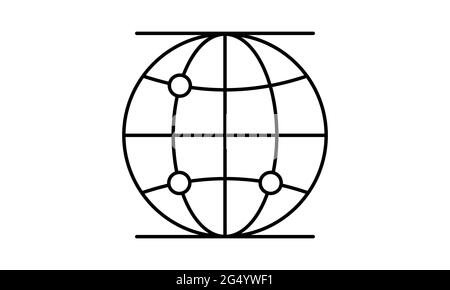 Global network icon on white vector image Stock Vector