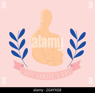 left handers poster Stock Vector