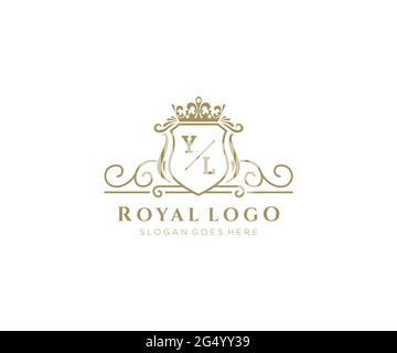 YL Logo monogram with horn shape isolated black and white design template  16575024 Vector Art at Vecteezy