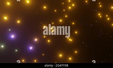 Abstract digital particle wave and light abstract background. High Quality. Abstract glowing swirl of particles background. Galaxy background with Stock Photo
