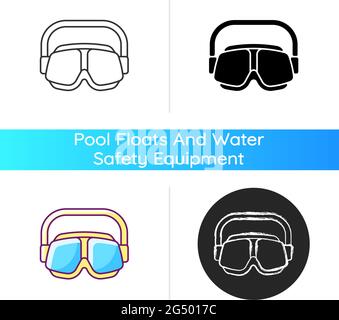 Swimming goggles icon Stock Vector