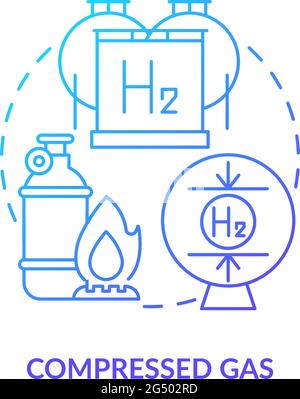 Compressed gas concept icon Stock Vector