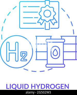 Liquid hydrogen concept icon Stock Vector