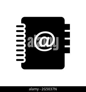 Address Book outline glyph icon. Workspace sign. Graph symbol for your web site design, logo, app, UI. Vector illustration, EPS10. Stock Vector