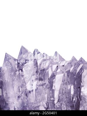 the Amethyst (Crystal Quartz) on white Stock Photo
