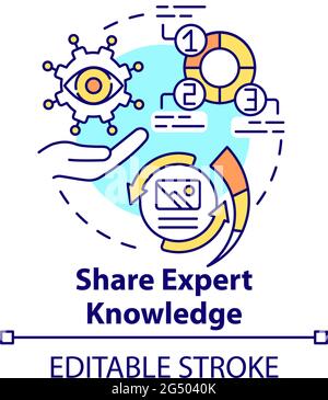 Share expert knowledge concept icon Stock Vector
