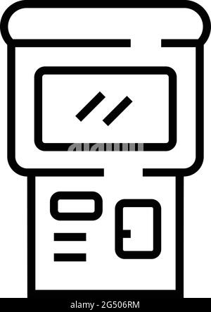 Subway ticket icon. Outline Subway ticket vector icon for web design isolated on white background Stock Vector