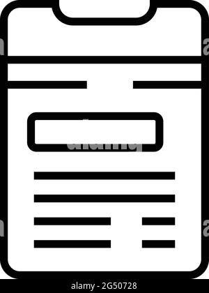 Metro ticket paper icon. Outline Metro ticket paper vector icon for web design isolated on white background Stock Vector