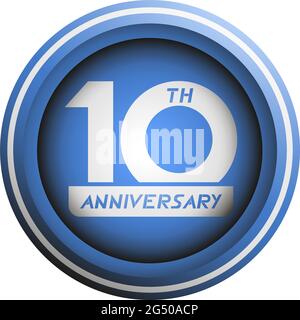 10th anniversary emblem Stock Vector