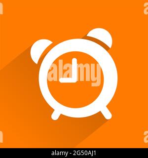 Flat clock symbol Stock Vector
