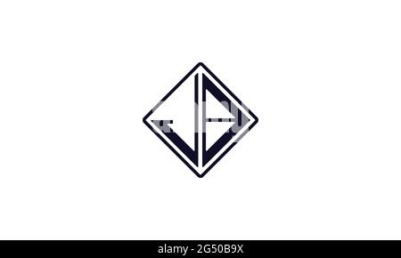JB and BJ or B and J Abstract Letter Mark Logo Template for Business Stock Vector