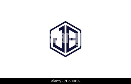 JB and BJ or B and J Abstract Letter Mark Logo Template for Business Stock Vector