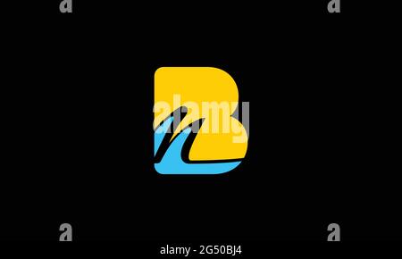 BN or NB B and N Creative and Modern Letter Logo Design Stock Vector
