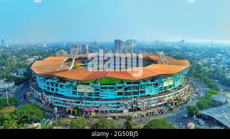 jawaharlal nehru stadium kochi drone view Stock Photo