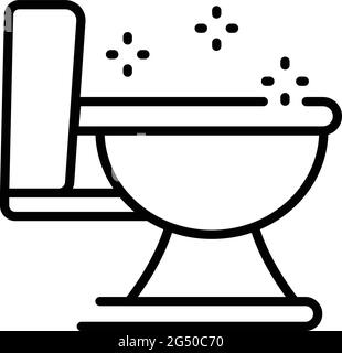 Clean toilet icon. Outline Clean toilet vector icon for web design isolated on white background Stock Vector