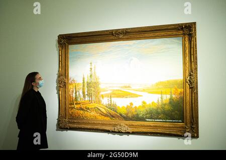 LONDON 24 June 2021. BANKSY Subject to Availability. Estimate: GBP 3,000,000 - GBP 5,000,000 IMAGES ARE ASKED TO BE UNDER EMBARGO UNTIL 10:30 AM. Credit amer ghazzal/Alamy Live News