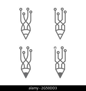 Pen Education Template vector icon illustration design Stock Vector