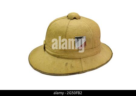 WW2 German Third Reich Afrika Korps tropical pith helmet with original