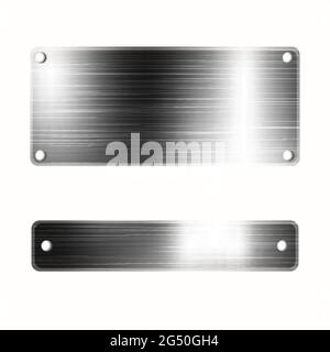 metal signboard is isolated on a white background. vector illustration Stock Vector