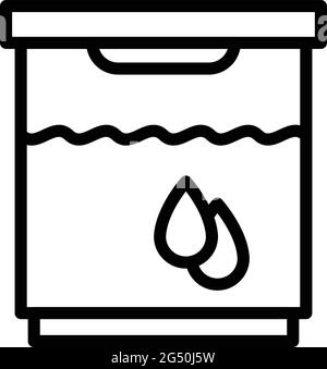 Repair dishwasher water fill icon. Outline Repair dishwasher water fill ...