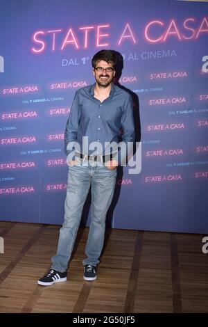 Rome, Italien. 24th June, 2021. The Italian director Roan Johnson during the photocall of the film, State a Casa. Rome (Italy), June 24th 2021. Credit: dpa/Alamy Live News Stock Photo