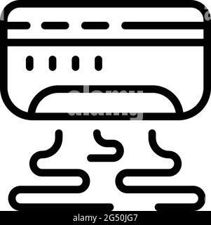 Repair air conditioner home icon. Outline Repair air conditioner home vector icon for web design isolated on white background Stock Vector