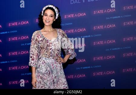 Rome, Italien. 24th June, 2021. The Italian actress Giordana Faggiano during the photocall of the film, State a Casa. Rome (Italy), June 24th 2021. Credit: dpa/Alamy Live News Stock Photo