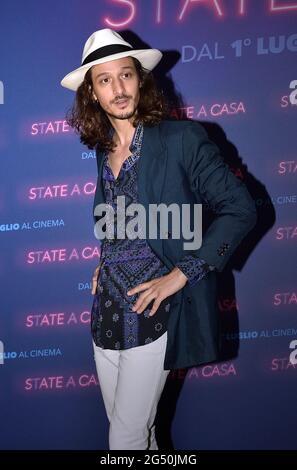 Rome, Italien. 24th June, 2021. The Italian actor Dario Aita during the photocall of the film, State a Casa. Rome (Italy), June 24th 2021. Credit: dpa/Alamy Live News Stock Photo