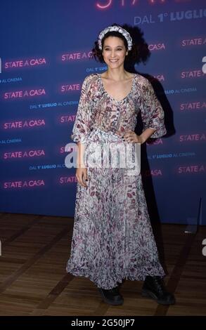 Rome, Italien. 24th June, 2021. The Italian actress Giordana Faggiano during the photocall of the film, State a Casa. Rome (Italy), June 24th 2021. Credit: dpa/Alamy Live News Stock Photo