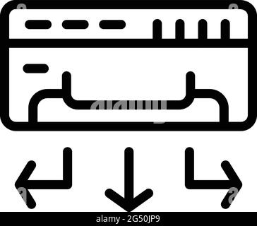 Repair air conditioner service icon. Outline Repair air conditioner service vector icon for web design isolated on white background Stock Vector
