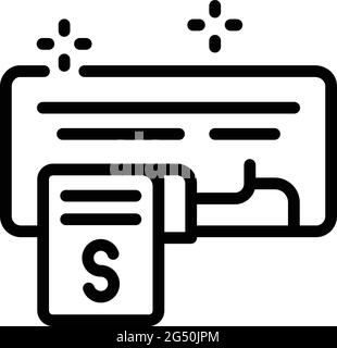 Repair air conditioner payment icon. Outline Repair air conditioner payment vector icon for web design isolated on white background Stock Vector
